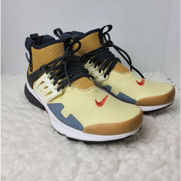 Nike Air Presto Men's Sneaker Size 8 Mid Utility Bicycle Yellow DC8751-700 - Picture 1 of 9